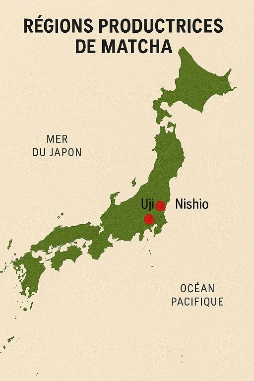 carte des meilleurs Matcha au Japon